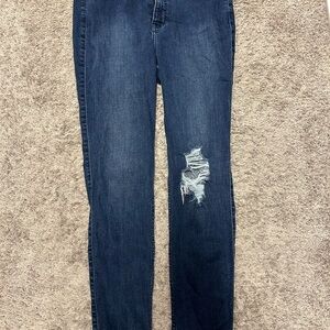 Hollister Dark Blue Distressed Skinny Jeans size 11R